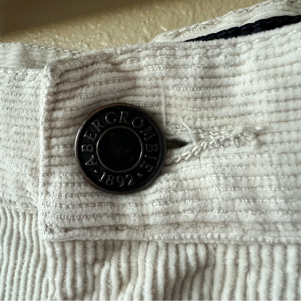 VTG Abercrombie & Fitch Corduroy Skirt Women’s 12 A-Line Raw Hem Y2K 100% Cotton - Picture 4 of 11